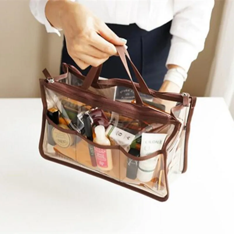 2017 Новый ПВХ пластиковый прозрачный водонепроницаемый косметичка путешествия