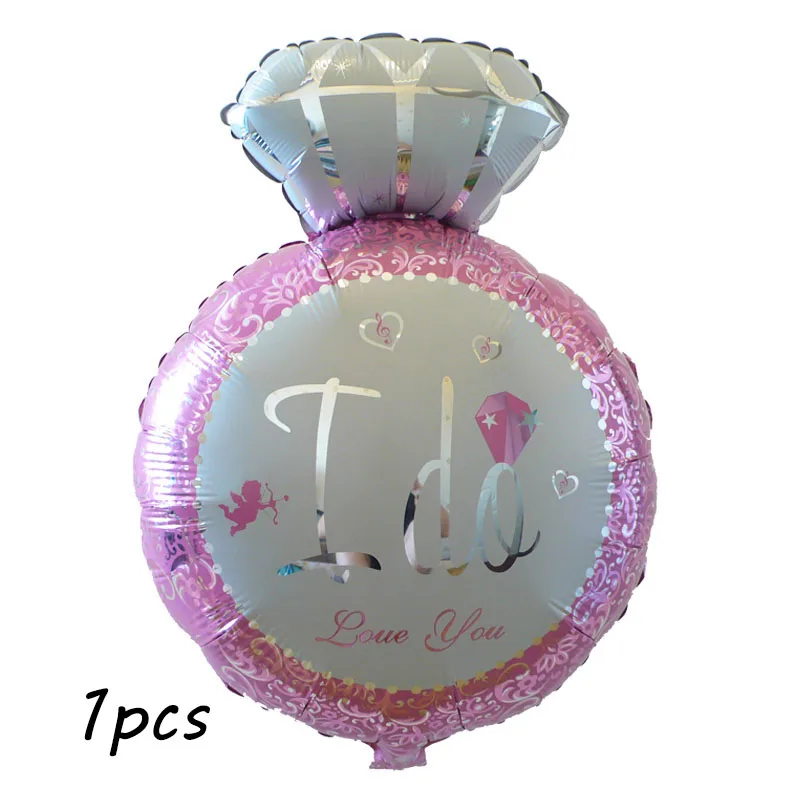 1pcs big pink ring 16 дюймов розовое золото серебро невесты быть надувные буквы бриллиантовое кольцо Xoxo фольги воздушный шар курица вечерние свадебные декоративные аксессуары для душа невесты - Цвет: 1pcs big pink ring