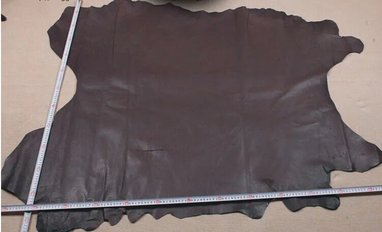 

coffee Genuine Pig grain skin leather hide skin material sale by whole piece
