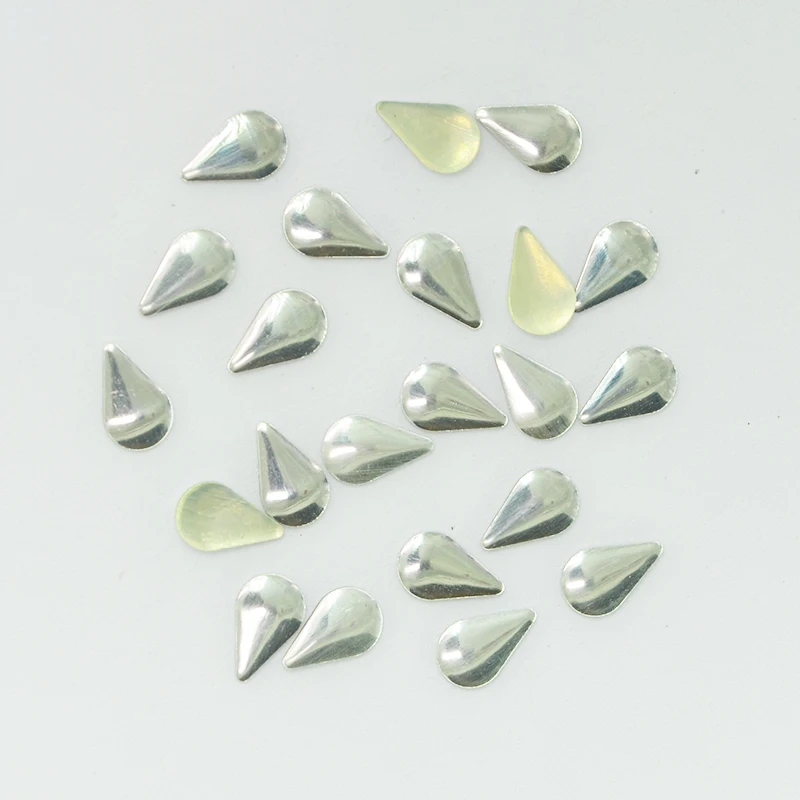 3D гвоздики для ногтей серебряный золотой сплав дизайн стразы капли воды 5x8 мм