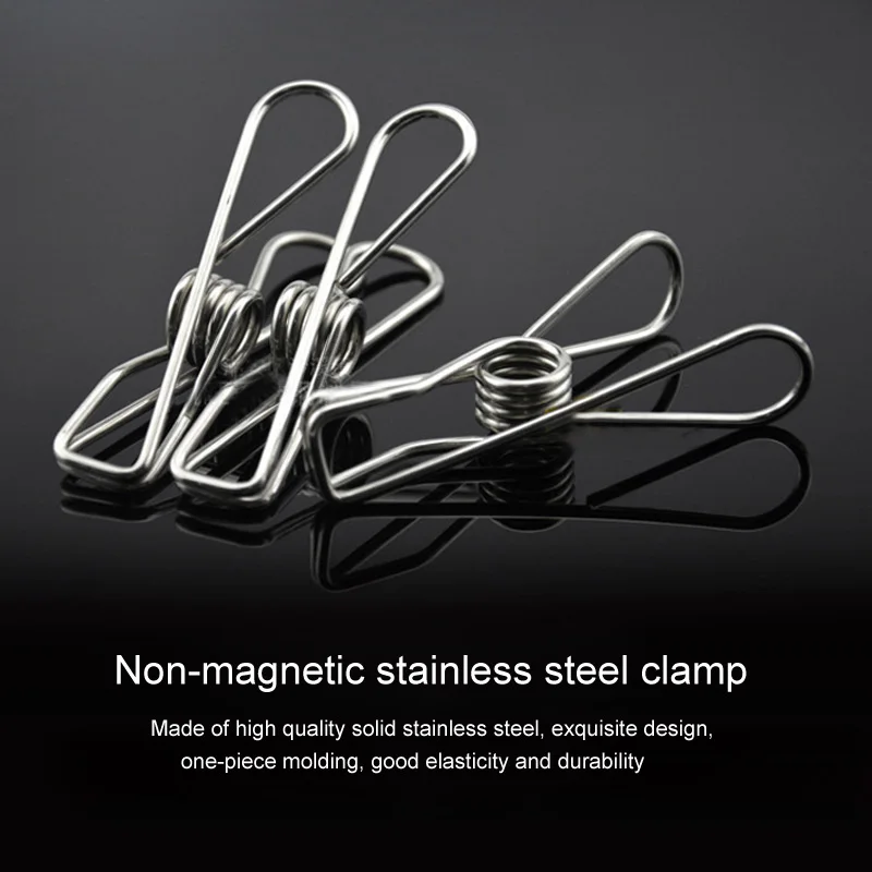 

5/10/20pcs Stainless Steel Household Hanging Pins ClipsClothes Pegs Hanging Clothes Pins Clothespins Bed Sheet Clamps