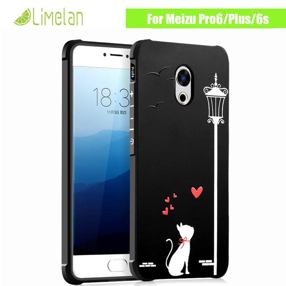Limelan для Meizu Pro 6 6s Pro6s чехол телефона модный милый с аккумулятором кот Ультратонкий