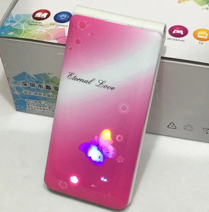 Red F118 флип русская клавиатура сенсорный экран dual sim дешевый мобильный телефон для девочек gsm китайский сотовый телефон раскладушка телефоны - Цвет: Red