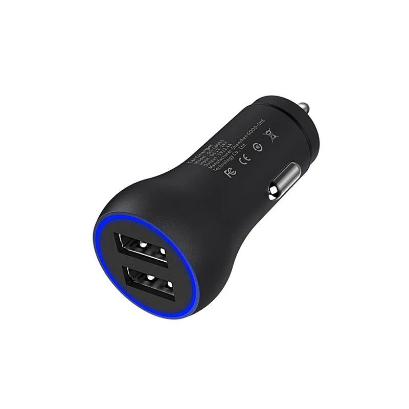 

Universal Car USB Charger Quick Charge 5V 2.4A Mobile Phone Charger Dual USB Fast Car Charger for Samsung Xiaomi Tablet Charger