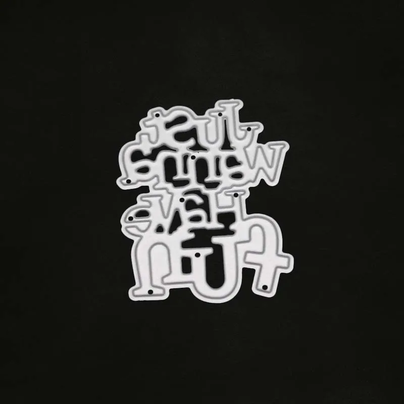 just wanna have fun Ремесленные Штампы Алфавит металлические Вырубные штампы буквы Скрапбукинг snijmal en Border трафареты для изготовления карт troqueles voor kaarten new - Цвет: just wanna have fun