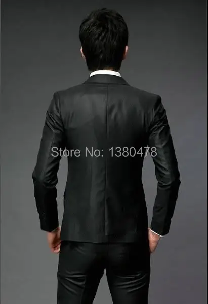 2016 новинка-хит продаж Черные смокинги для жениха мужские свадебные платья