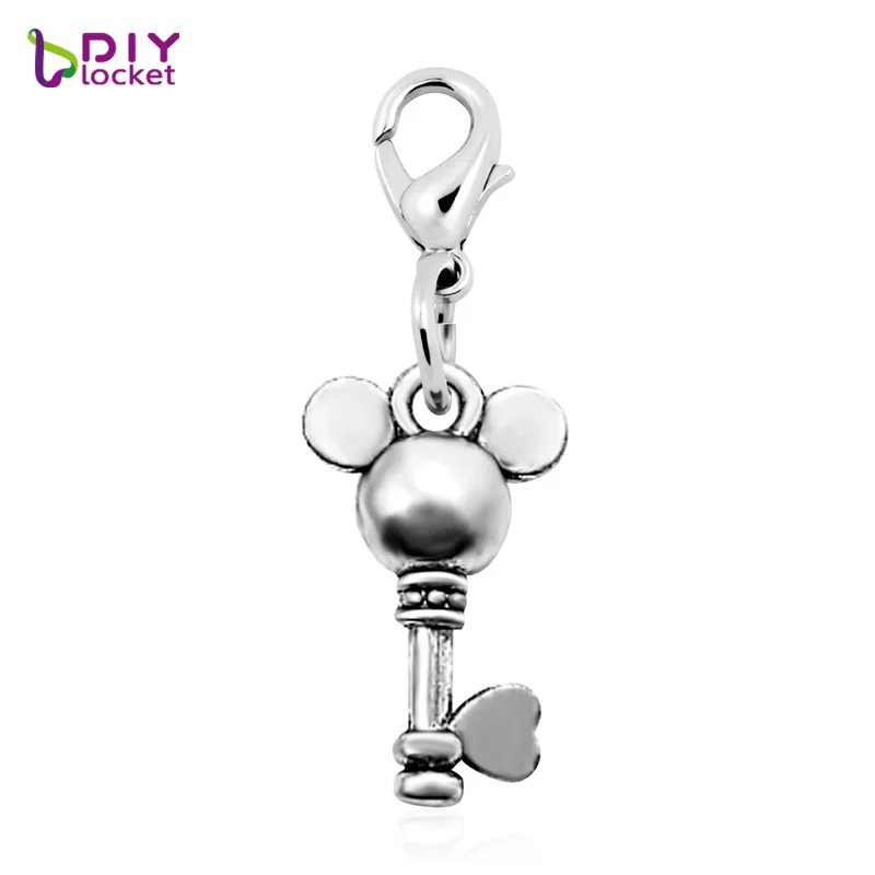 Модные подвески 20 шт. Ключ ожерелье Подвески подходят для плавающего кулона с
