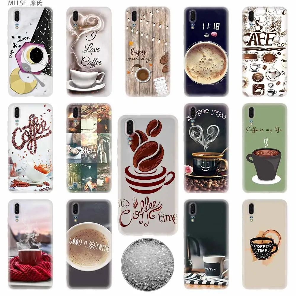 Чехол книжка OK But First Coffee из ТПУ чехлы для телефонов мягкие Huawei P40 P30 P20 Pro P10 P9 Lite p30lite