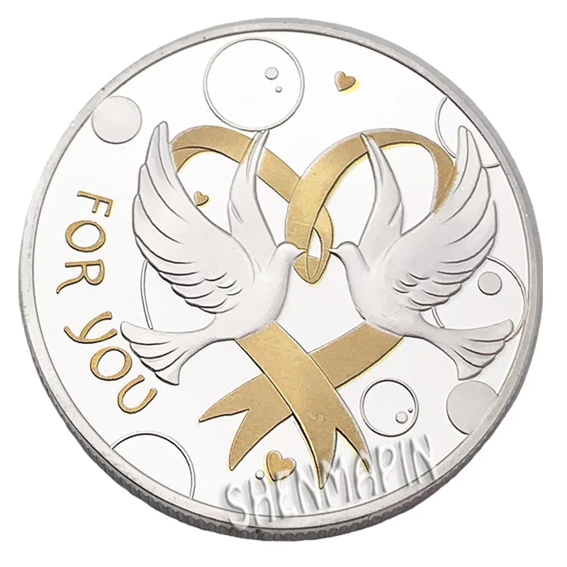 &quotFOR YOU&quot предложение кольцо для свадьбы памятные монеты коллекционные предметы