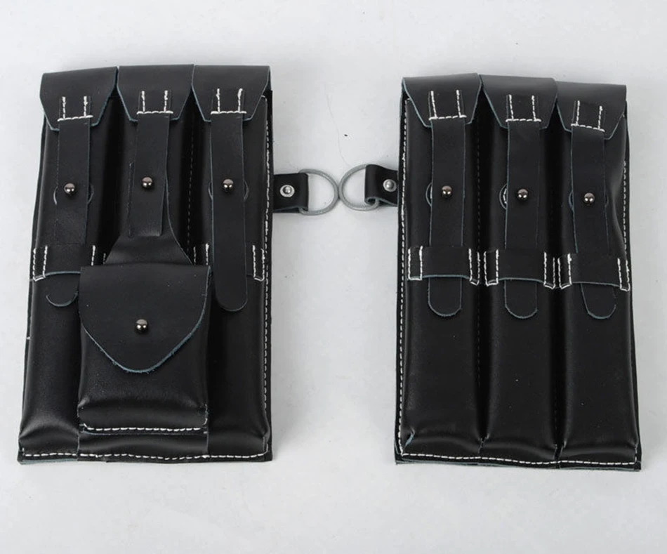 Немецкий MP40 MP38 кожаный чехол для боеприпасов Второй мировой войны 2 черный|german