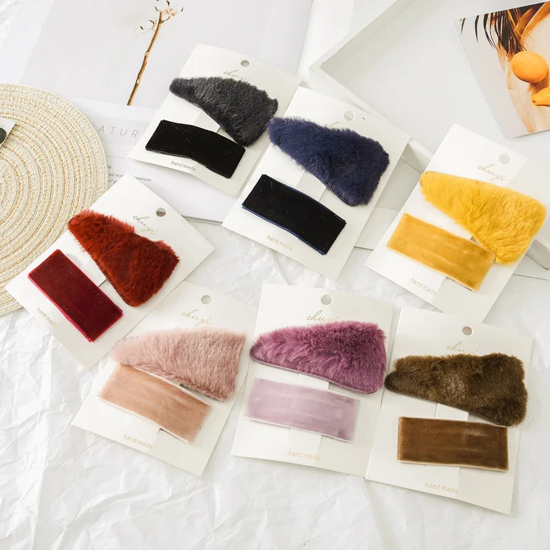 (2 шт./компл.) корейский стиль новая осенняя и зимняя плюшевая шпилька детская