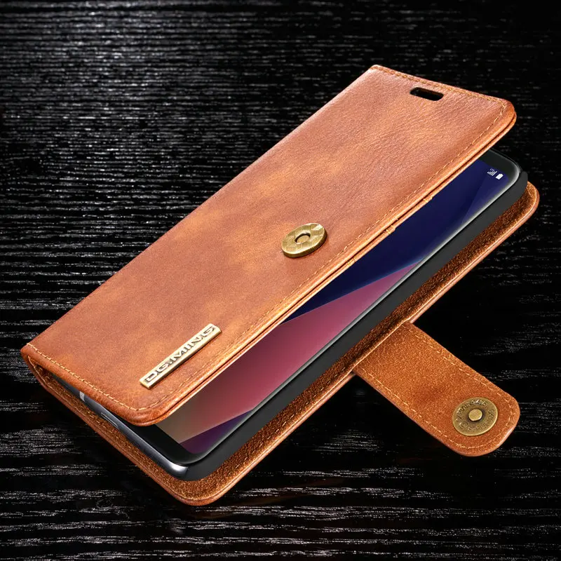 DG. MING винтажный кожаный чехол-бумажник с откидной крышкой для LG G6 G7 чехол thinq 2в1 Магнитный съемный чехол-книжка для LG V20 V30+ чехол