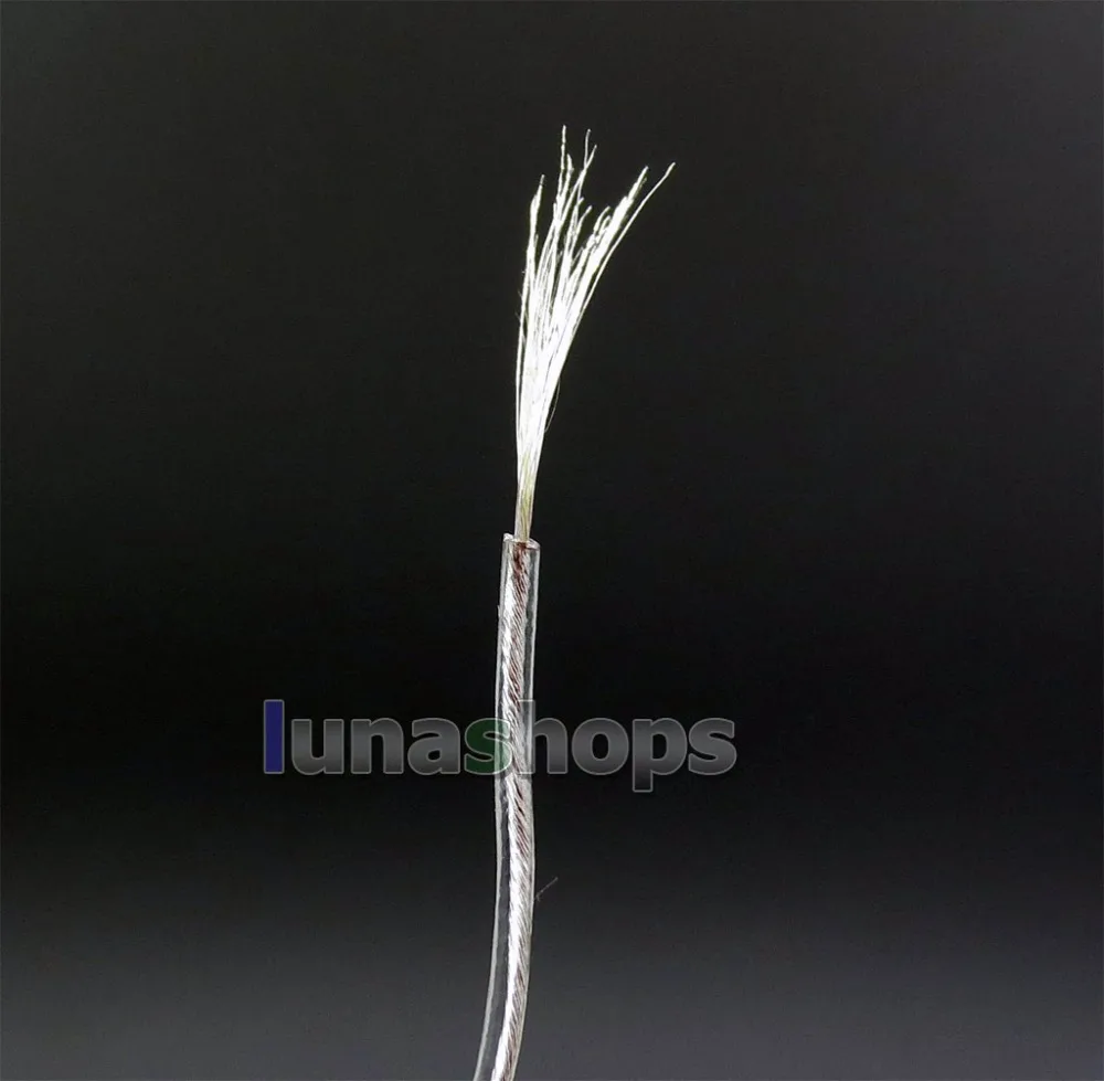 LN006013 200 м OCC+ посеребренный 24AWG 24*0,05 мм ПВХ(не Tefl) OD 1 мм кабель для наушников Навальный полуфабричный заказной ремонт