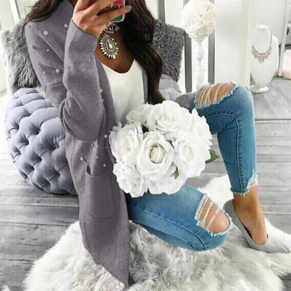 Women basic Baggy Cardigan Coat Long Chunky Knitted Oversized Sweater Jumper Female Cardigans Coats Outerwear 7.11 |