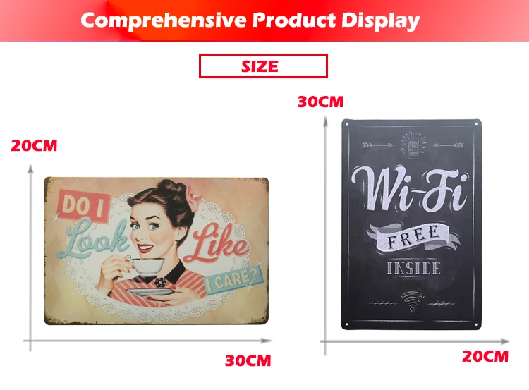 [InFour +] красивые металлические знаки для домашнего декора винтажные жестяные