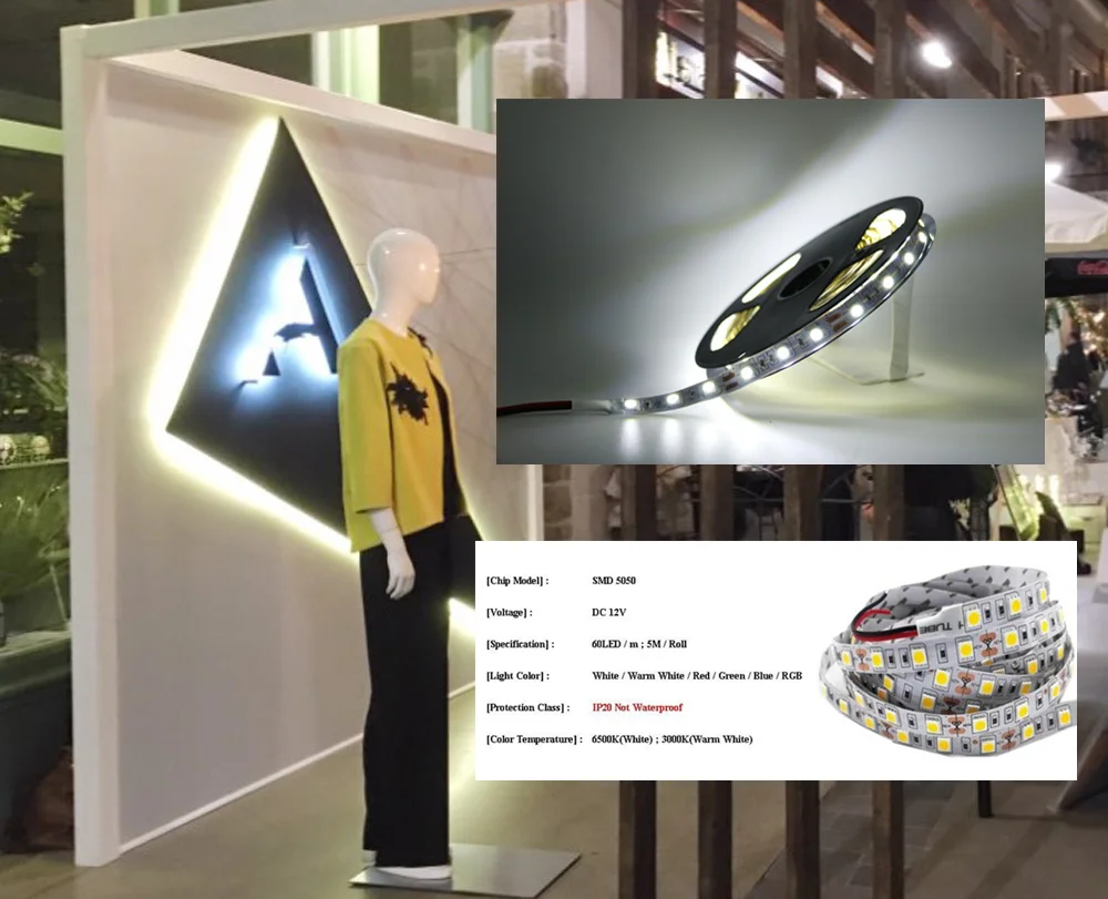 Водонепроницаемая светодиодная лента 60 светодиодный s/M DC12V SMD 5630 2835 5050 5054 гибкий светодиодный светильник-гирлянда лента для украшения дома
