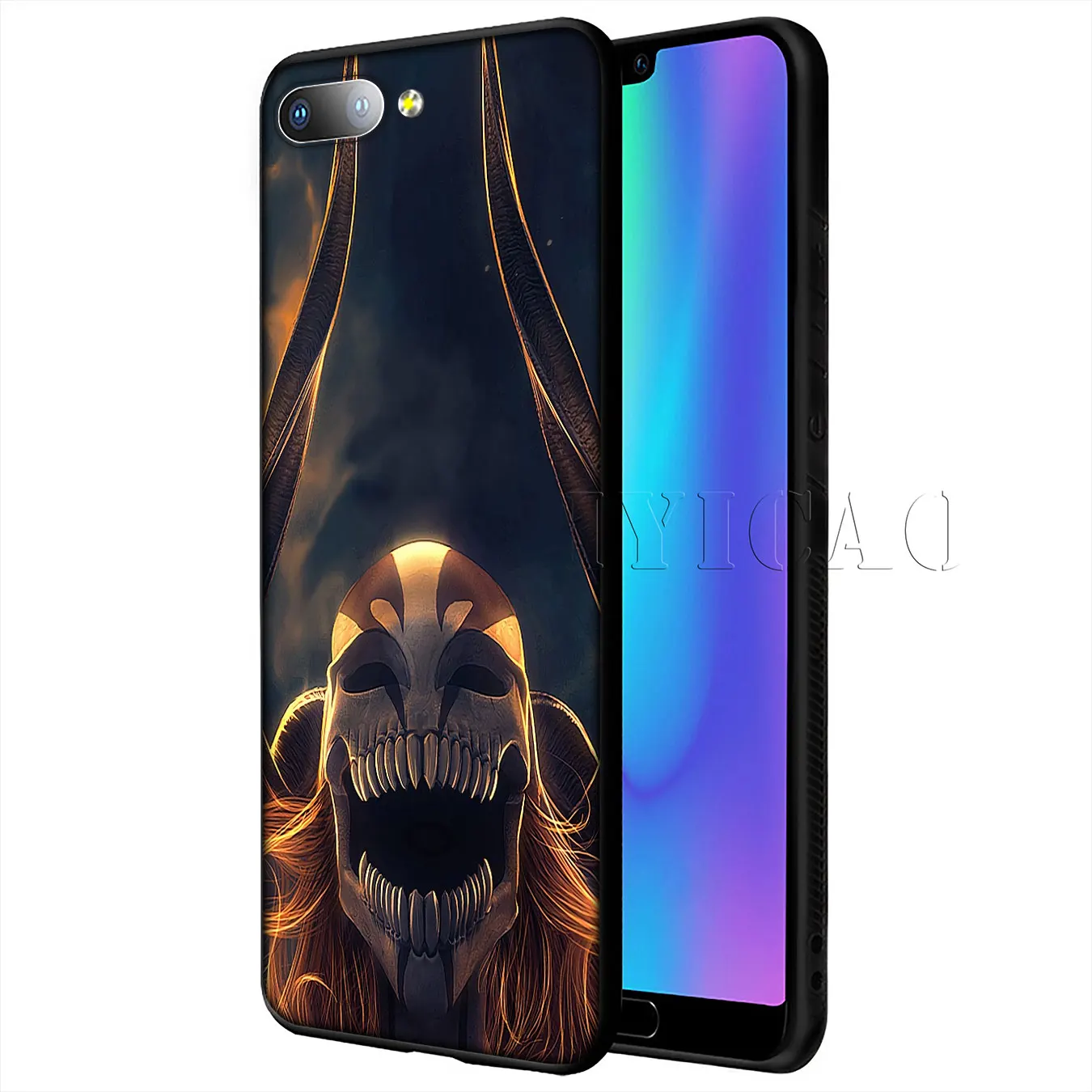 IYICAO Bleach Soft Silicone Phone Case for Huawei Y9 Y7 Y6 Prime 2019 Black Cover Honor 20 8C 8X 8 9 9X 10 Lite 7C 7X 7A Pro |