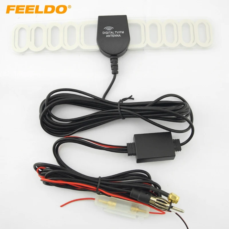 

FEELDO Car SMA Connector + AM/FM Connector 2IN1 TV Raido Antenna Aerial TV Antenna AM/FM Antenna #2045