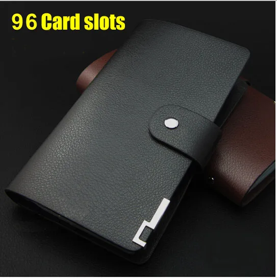 Урожай Новая Мода Мужчины Женщины Бизнес PU Кожаный Чехол Имя Держателя Карты