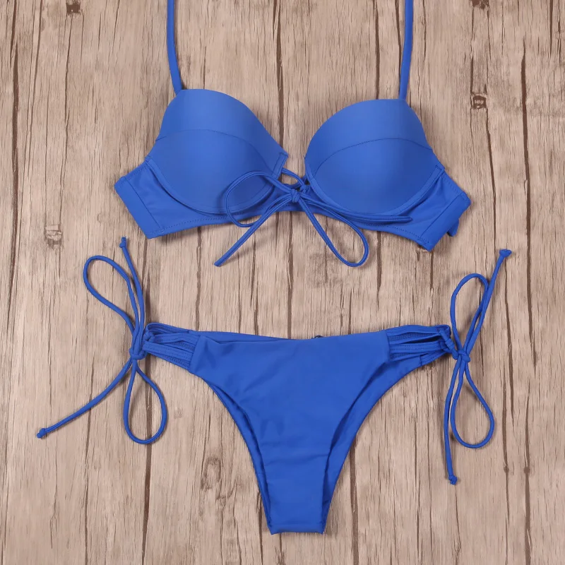 Женский купальный костюм с чашками пуш ап и вырезами|wear womens|wear beachwomen wearing bikini |