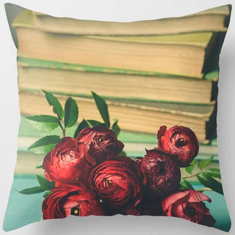 Hot sale beauty books pillow case men women girls ladies square pillow cases home creative color pillow cover 45*45cm