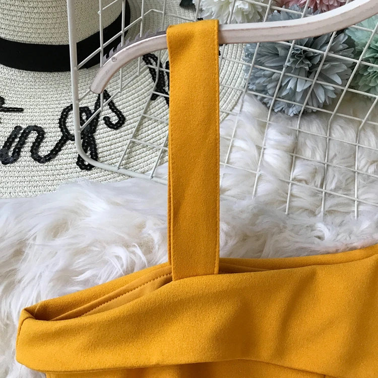 ALPHALMODA Женские однотонные Комбинезоны на одно плечо с высокой талией и поясом, женские летние модные повседневные Комбинезоны ярких цветов без рукавов