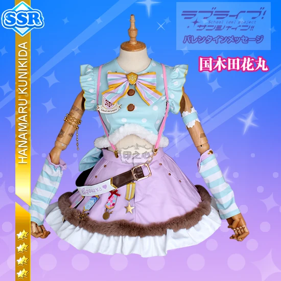 Аниме! Lovelive Sunshine Aqours Kunikida Hanamaru милое рождественское платье для пробуждения хора