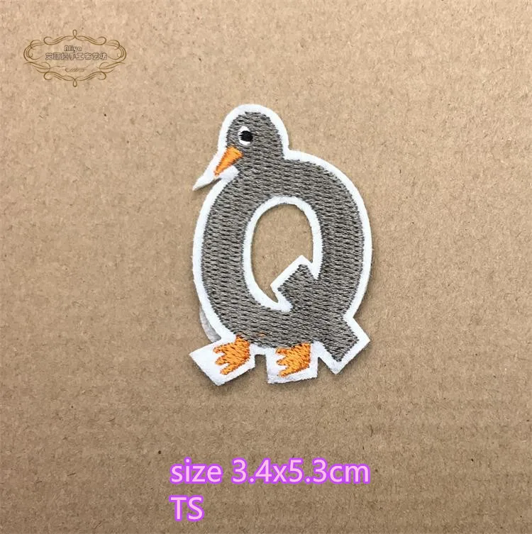 1 шт. вышитые буквы алфавита термоклейкие Мультяшные нашивки значки тканевые