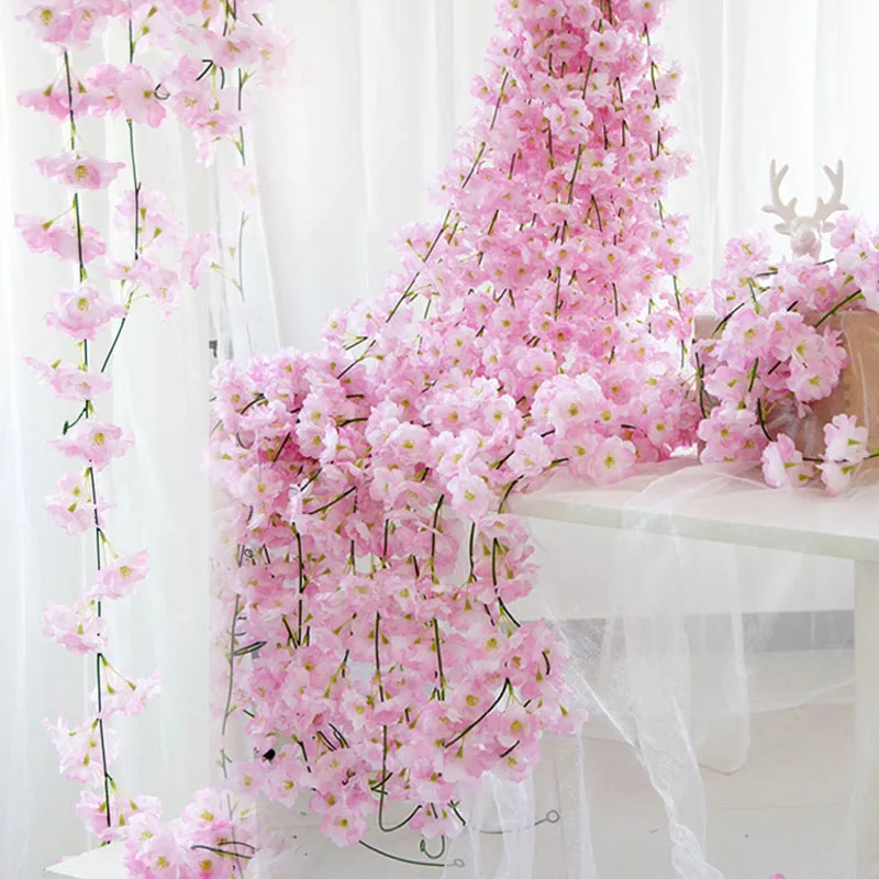 Вишневый ротанговый букет из искусственных цветов украшение для свадьбы 2 метра