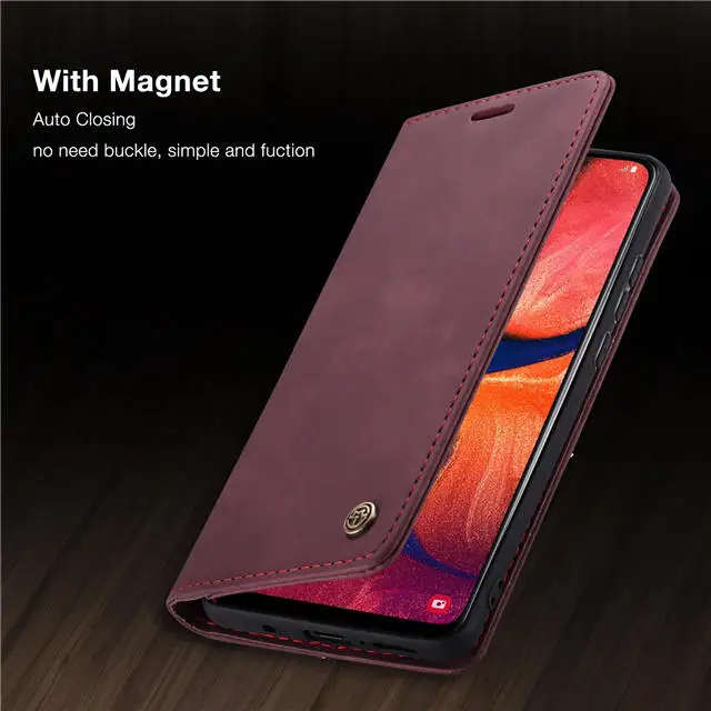 Магнитный чехол на samsung A70s A50s A40s A30s A20s A10s A90 A80 A70 A50 A40 A30 A20 A10 A20E кожаный чехол-портмоне на застежке в стиле ретро чехол