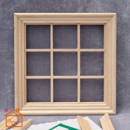 

OMO 1:12 Dollhouse Parts 9 square lattices Window Miniature