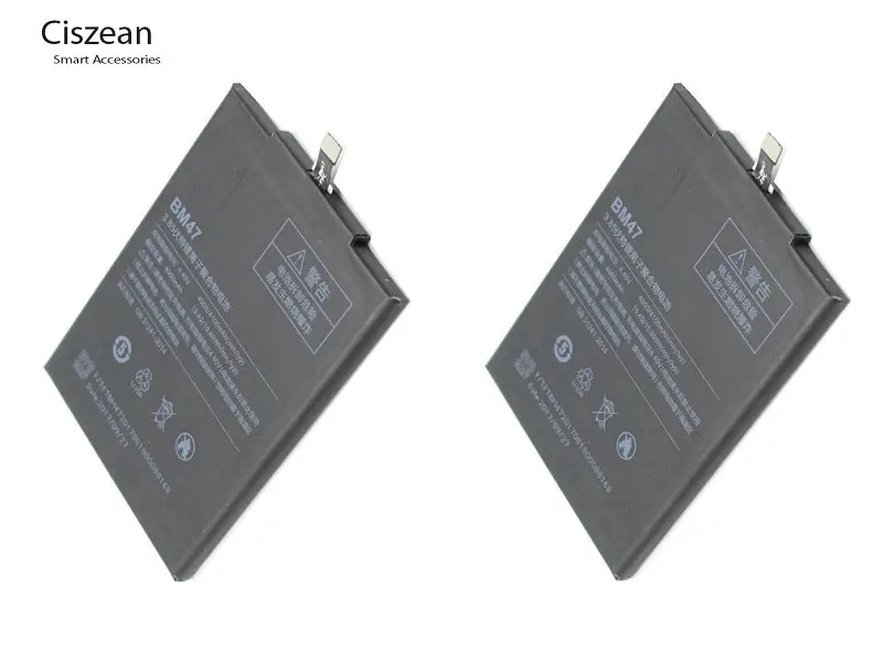 Ciszean 2 шт 4000 мАч/15.4Wh BM47 / BM 47 Замена литий-полимерный аккумулятор для Xiaomi Hongmi Redmi 3 S 4X