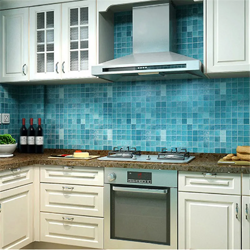 Mrosaa 45x500 см ПВХ Наклейка на стену для кухни водостойкая алюминиевая фольга