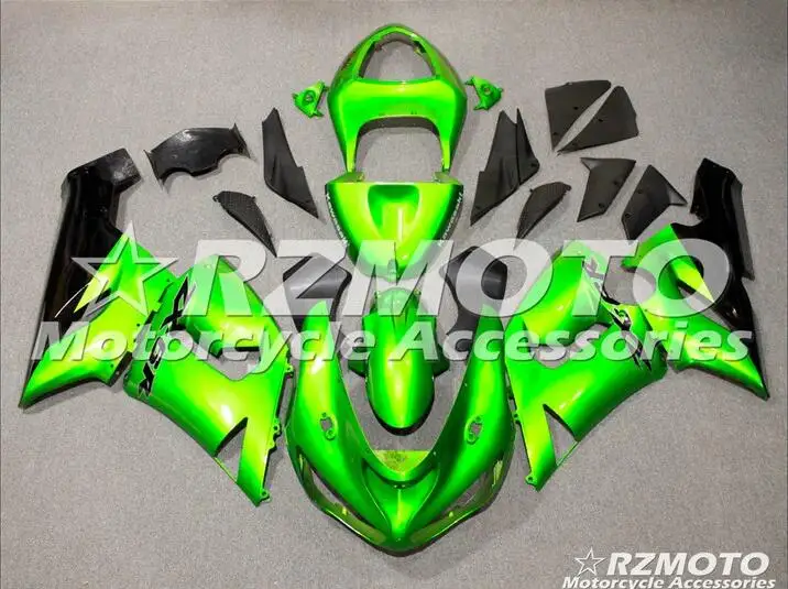 

New ABS Motorcycle fairing kit For Kawasaki Ninja ZX6R 636 05 06 2005 2006 mold green ACEKITS Store No.0049