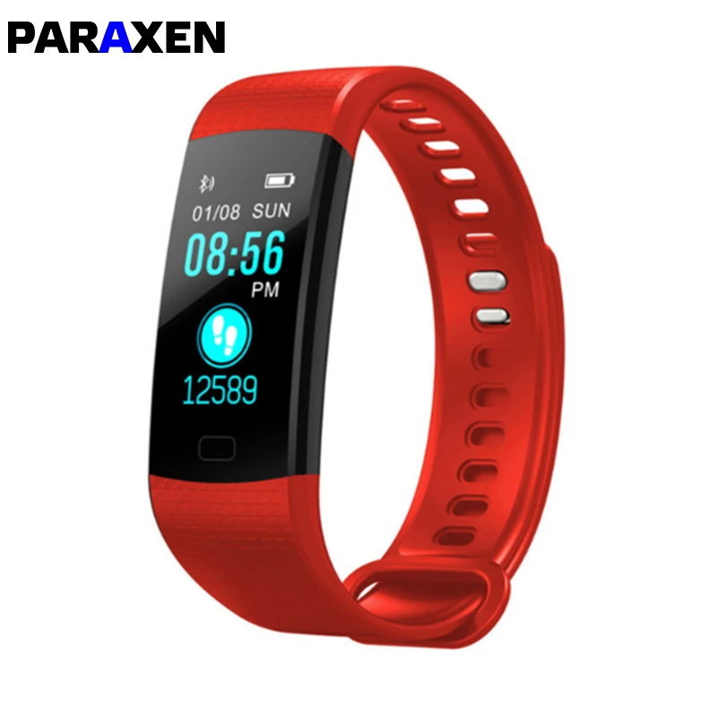 

PARAXEN Smart Bracelet Colorful Wristband With Heart Rate Monitor Bluetooth Blood Pressure Android Fitness Tracker