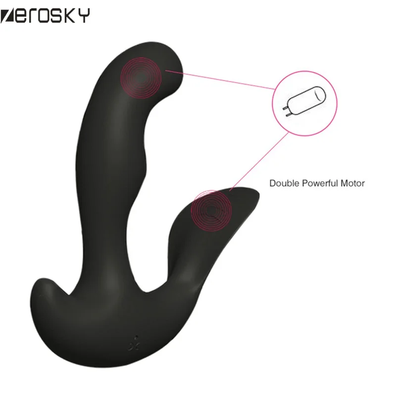 Zerosky 10 Frequency Vibrator Prostate Stimulator Anal Plug Massager Remote Control Heating Butt Sex Toys For Men | Красота и