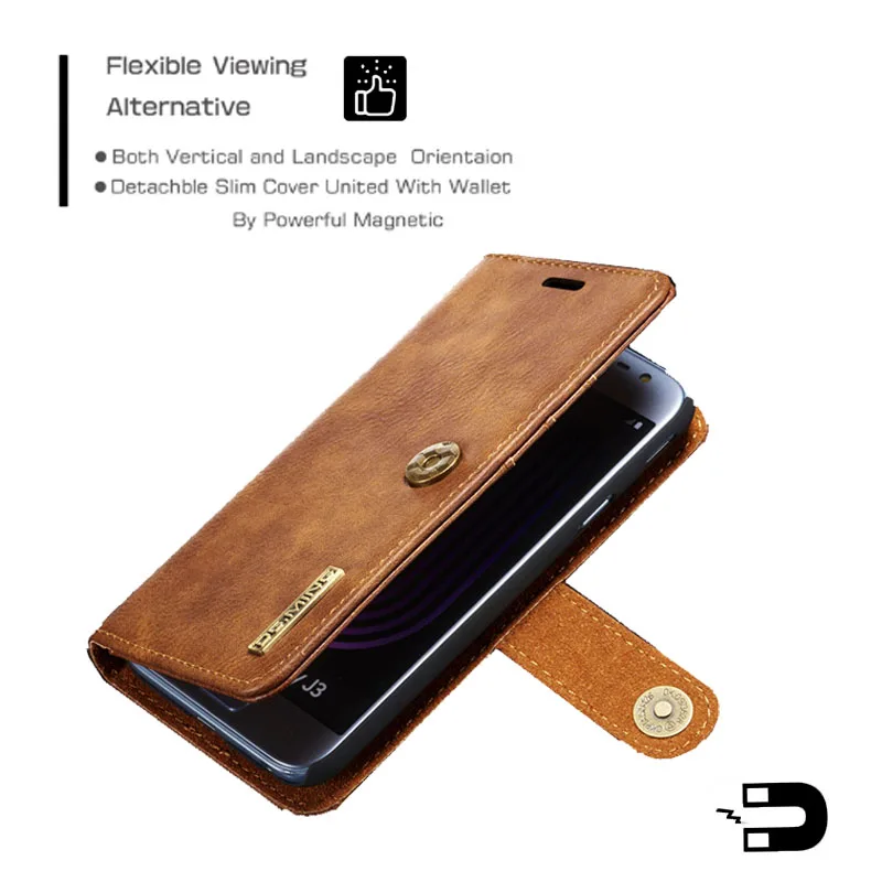 DG. MING кожаный чехол для Fundas samsung Galaxy J3 J5 J7 2017 Coque J330 J530 J730 Чехол Флип бумажник