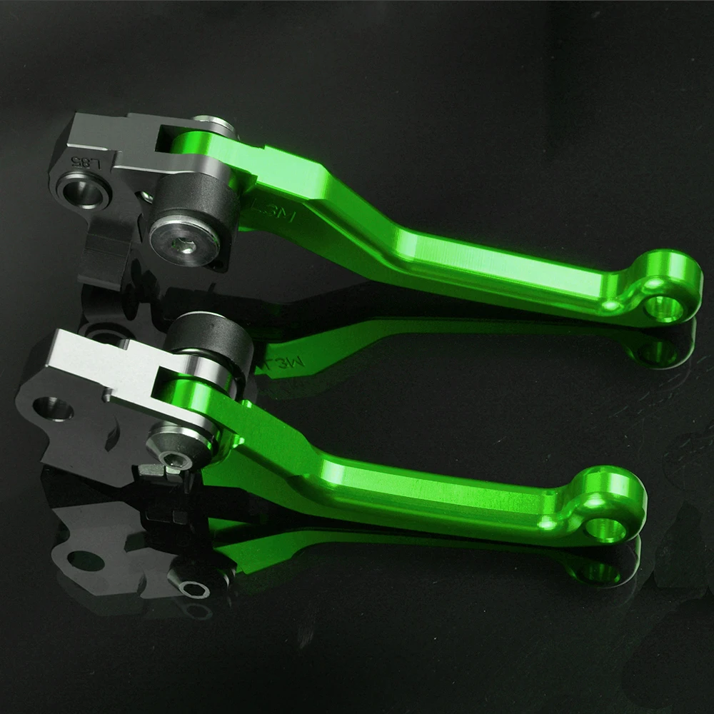Зеленый Мотоцикл Мотокросс Грязь питбайк Pivot DirtBike тормоза сцепления рычаги для Газа EC2T EC 2T 2000- 2013 - Цвет: Зеленый