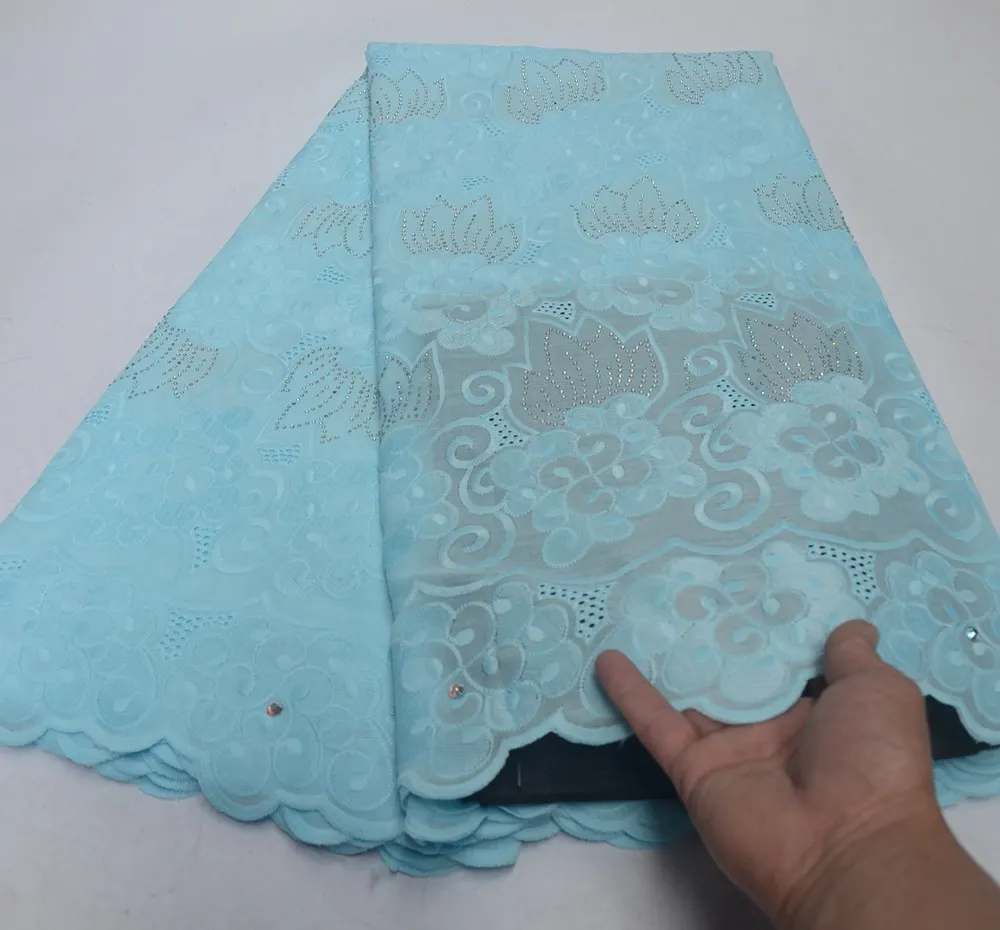 

High Quality Swiss Voile Laces Switzerland Cotton African Dry Cotton Lace Fabric Nigerian Voile Lace 5Yards
