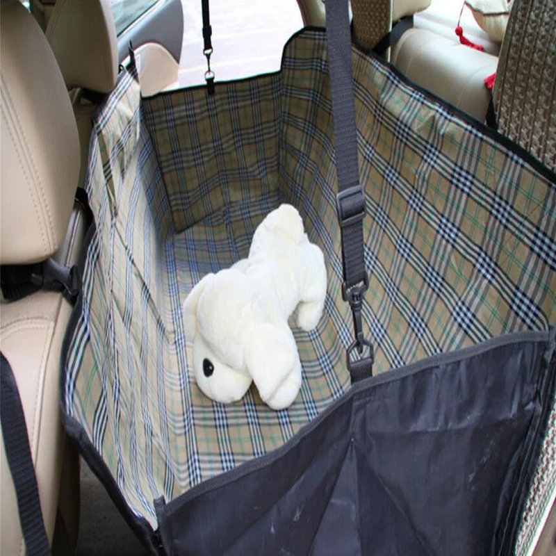barato Listras Verticais Clássicas Do Cão De Estimação Almofada De Assento Do Carro Almofada Do Assento Traseiro Do Animal De Estimação Esteira Cobertor Hammock Seguro Cão Assento De Carro De Volta Protetor