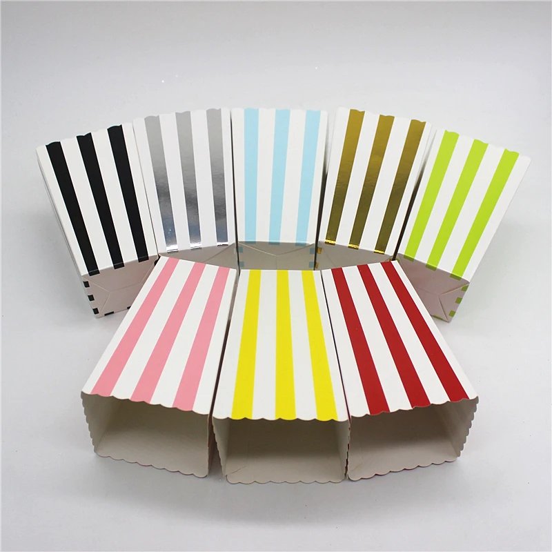 

12pcs/Lot Mini Party Paper Popcorn Boxes Candy/Sanck Favor Bags Wedding Birthday Movie Party Supplies Baby Shower Gift Boxes