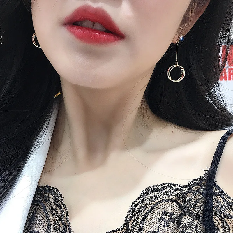 Серьги с серебряной иглой новинка 2019 корейские длинные серьги-капли ювелирные