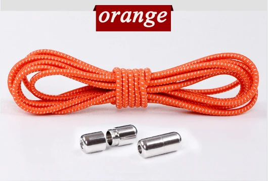orange Новинка; шнурки для обуви; Мужская и женская обувь; кружевные кроссовки для детей и взрослых; фиксирующие шнурки; быстрые металлические шнурки; удобная обувь; креативные шнурки - Цвет: orange