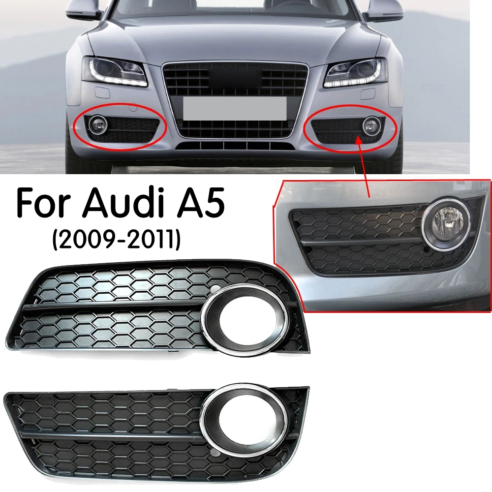 

Крышка противотуманной фасветильник на передний бампер для Audi A5 2009 2010 2011, крышка для вентиляционного отверстия, сотовый Стайлинг