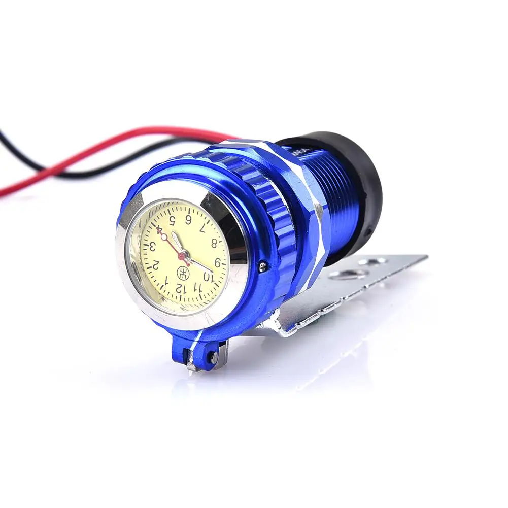 Измененные аксессуары для мотоцикла автомобиль USB с часами зарядное устройство 12