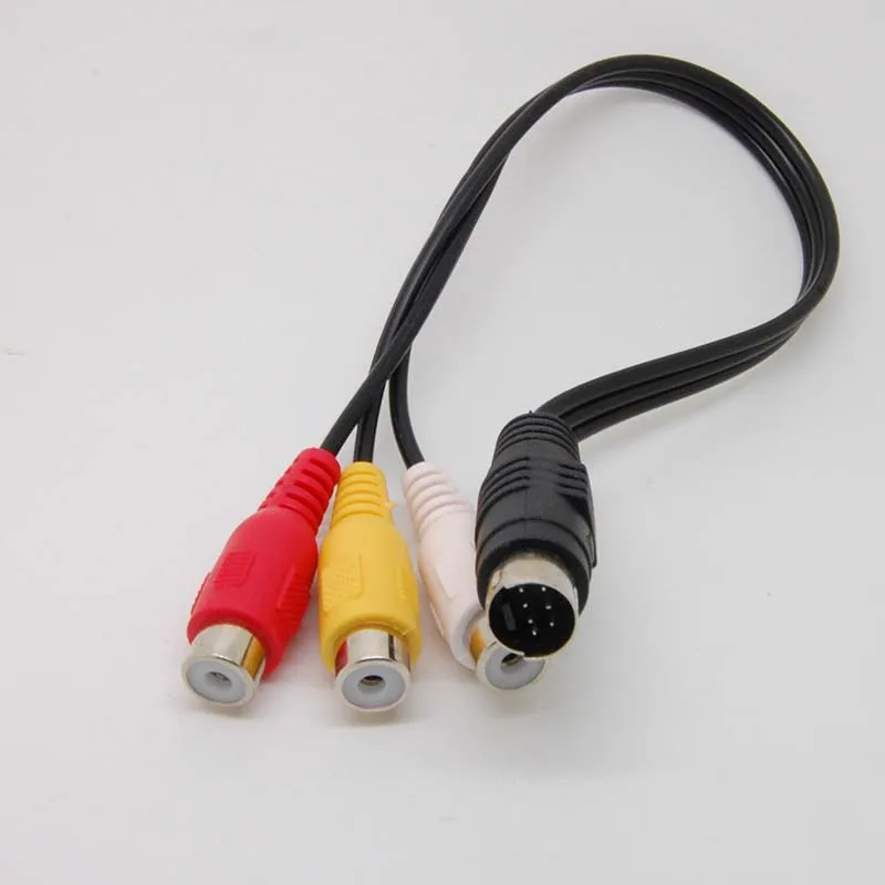 10 шт. 7 pin S video штекер 3 RCA Женский Видео адаптер кабель|Кабели для MP3/MP4-плееров| |