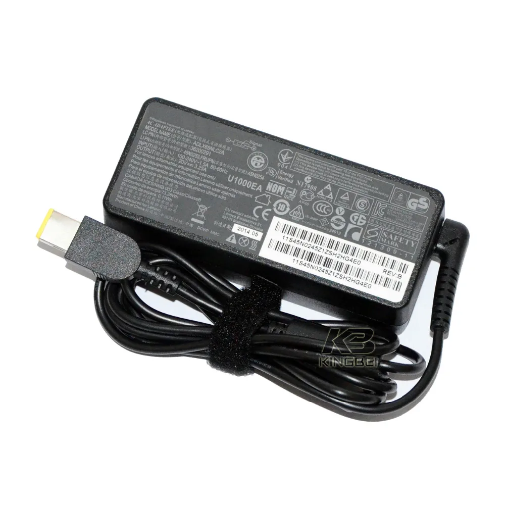 20V 3.25A 65W Adapter Charger for Lenovo X1 Carbon 2nd Gen Edge E540 ThinkPad L470 20J4 20J5 20HB 20HC Power Supply | Компьютеры и