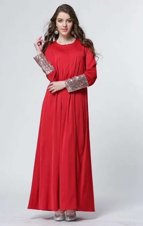 2017 новое поступление исламское мусульманское длинное платье для женщин Малайзия