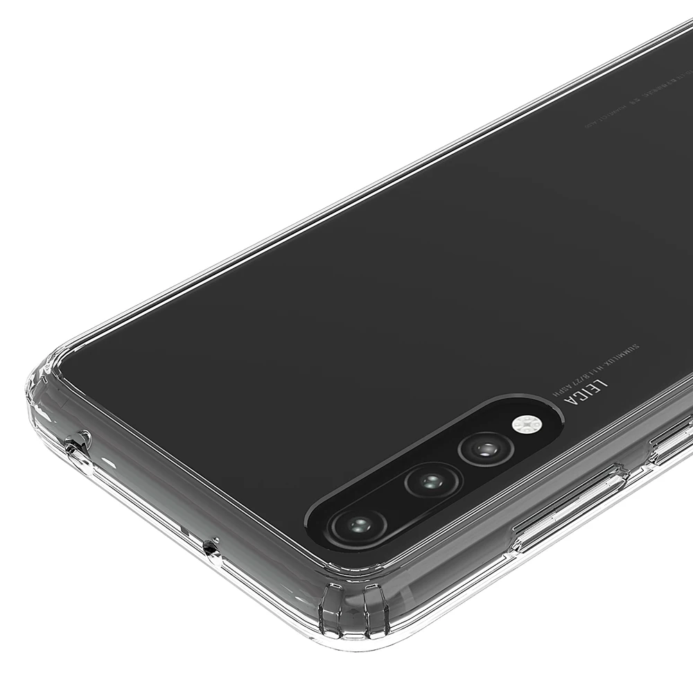 Гибридный противоударный чехол для Huawei P20 Pro гибкий ТПУ + Кристальный акриловый