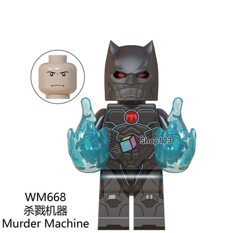 Летучая мышь, которая смеется WM669 Джокер Бэтмен DC Темный Рыцари Харли Куинн Брюс Уэйн яд плюща экшн-игрушки строительные блоки - Цвет: Зеленый